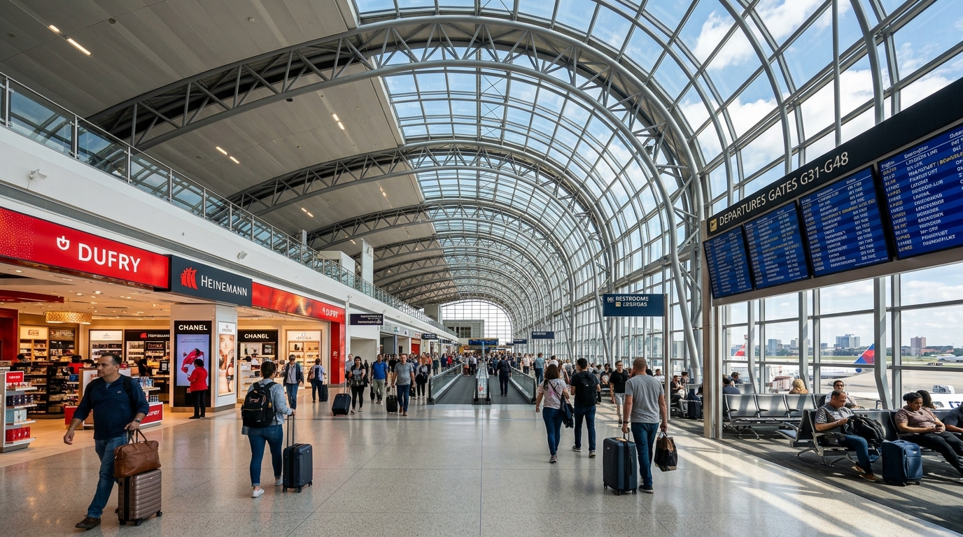 Airport Departure Hall Concourse