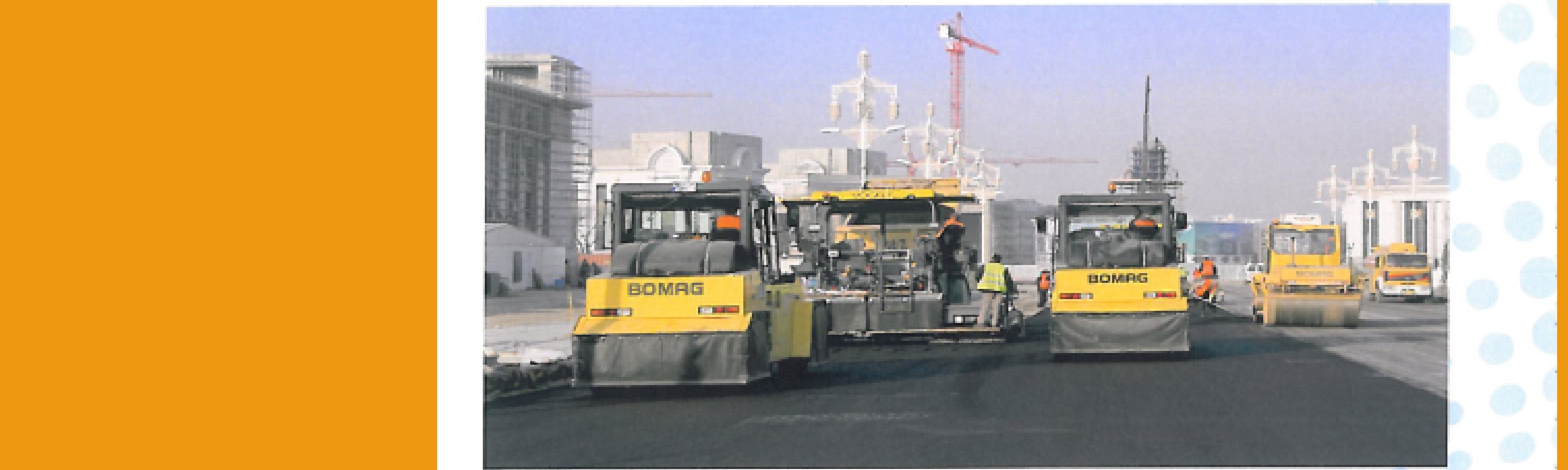 Heavy BOMAG Compaction Rollers and Avenue Construction Fleet
